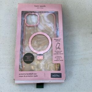 Kate Spade Blush Pink Hardshell Case for iPhone 14 Plus